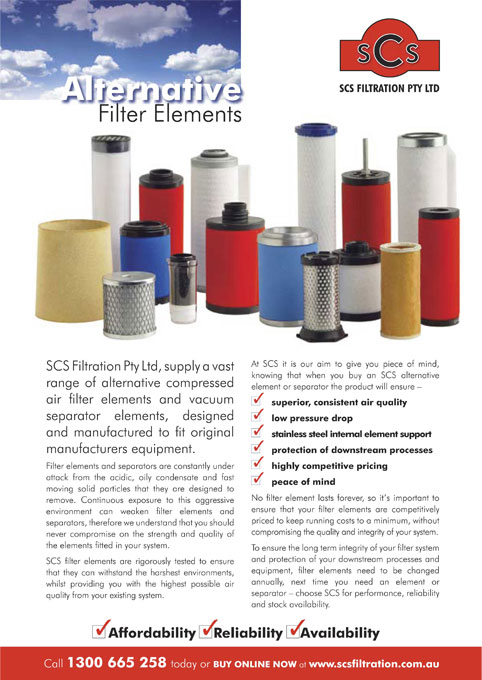 Product catalogue - SCS filtration