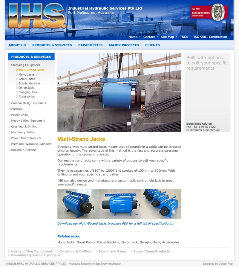 Industrial Hydraulic Services Australia site Design Design Post