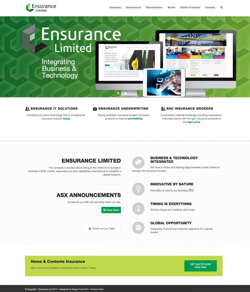 web design -Ensurance Ltd